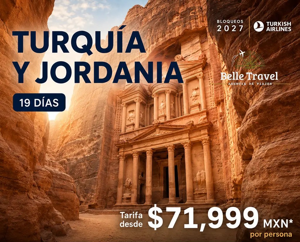 Promoción a Turquía y Jordania: Turquía y Jordania 19 días · Bloqueos 2027